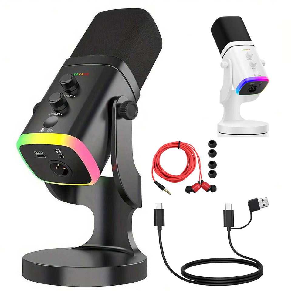 Gaming Headset Rgb - Динамический микрофон USB/XLR для игр и