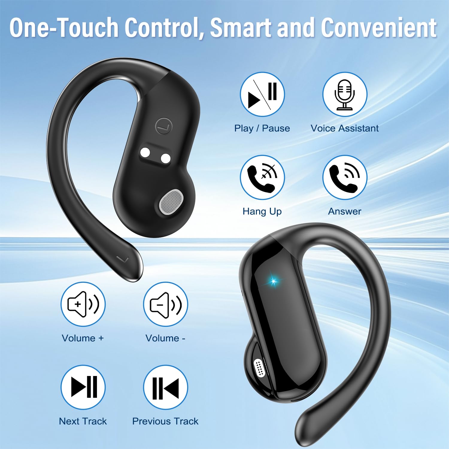 Sports Earphone Hook - Беспроводные наушники-вкладыши Open-Ear 2026 с Bluetooth