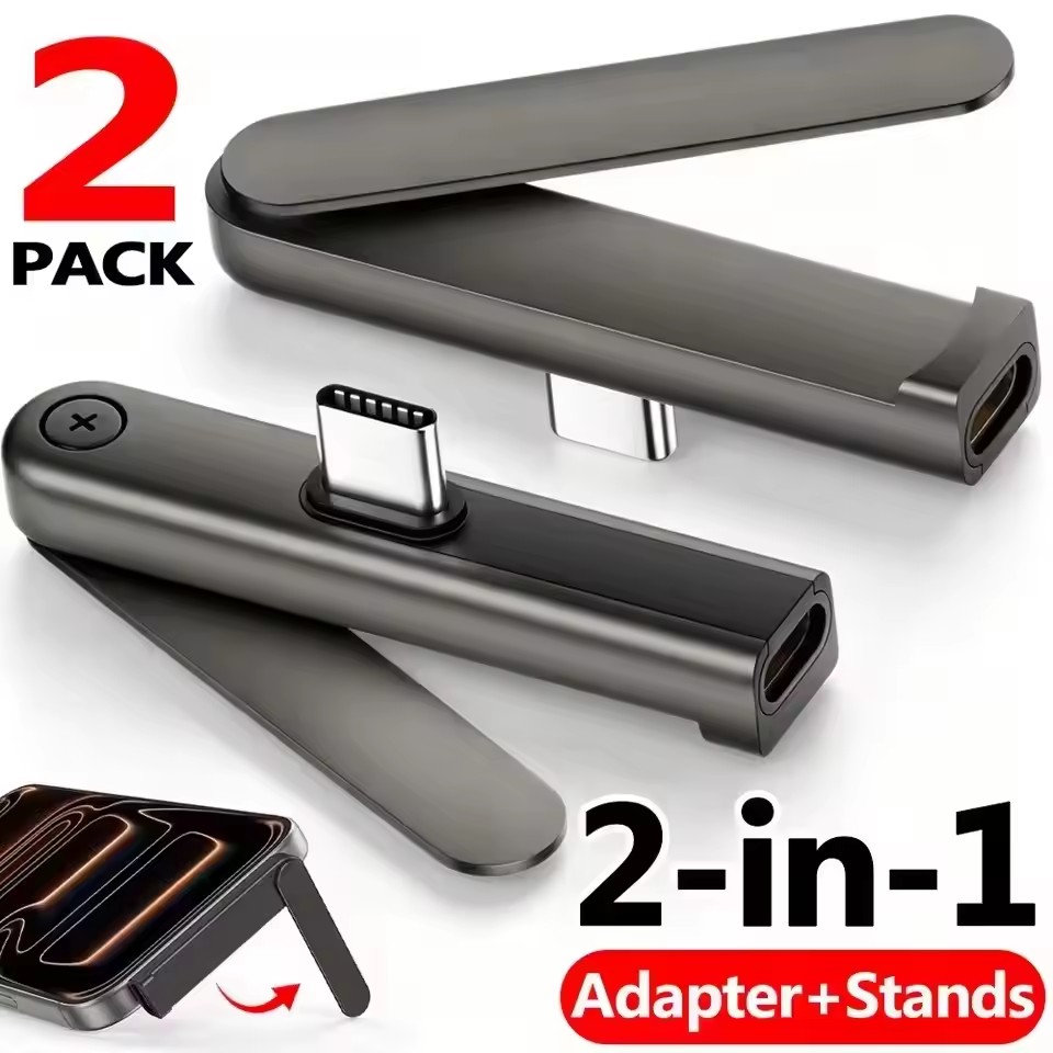 Headphone Stand Desk - 2/1 шт. Портативный складной адаптер USB-C