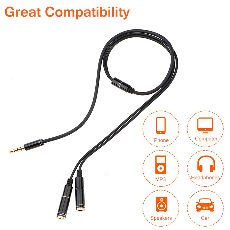 Разветвитель Aux для телефона, – обзор и цена Earphone Splitter Jack